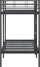 vidaXL Κουκέτα χωρίς στρώμα Μαύρο 100x190 cm Ατσάλι
