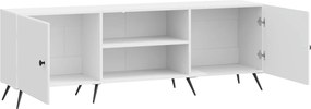 vidaXL Ντουλάπι TV 150 x 31 x 50 εκ. Γυαλιστερό Λευκό