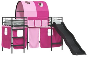 vidaXL Μαύρο και Ροζ 99,5 x 190 εκ.