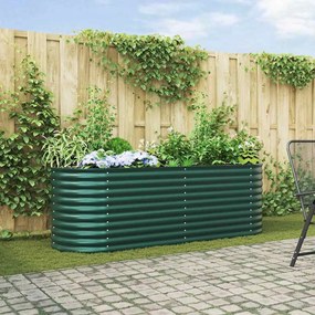 vidaXL Κήπος Ύψους Ξύλου Πράσινο 240x80x81 εκ. Γαλβανισμένο Ατσάλι.
