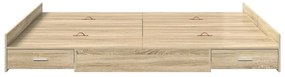 vidaXL Κρεβάτι με αποθηκευτικό χώρο Sonoma Δρυς 200 x 200 cm