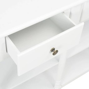Τραπέζι Κονσόλα Λευκό 110 x 30 x 76 εκ. από Επεξεργασμένο Ξύλο - Λευκό
