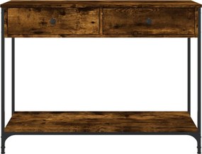 vidaXL Τραπέζι Κονσόλα Καπνιστή Δρυς 100x34,5x75 εκ. Επεξεργ. Ξύλο