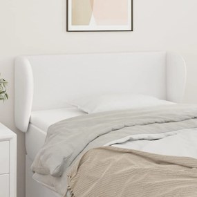 vidaXL Κεφαλάρι με Πτερύγια Λευκό 103x23x78/88 εκ.Συνθετικό Δέρμα