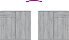 vidaXL Ντουλάπι Γκρι Sonoma 80 x 36 x 75 εκ. από Επεξεργασμένο Ξύλο