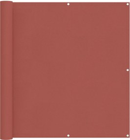 vidaXL Οθόνη Μπαλκονιού Τερακότα 110 x 1000 εκ Ύφασμα Όξφορντ