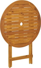 vidaXL Σετ Επίπλων Bistro 3 τεμ. Κρεμ Ύφασμα/Μασίφ Πεύκου