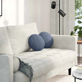 vidaXL Μαξιλάρια καθισμάτων 2 pcs Μπλε Ø30 x 13 εκ