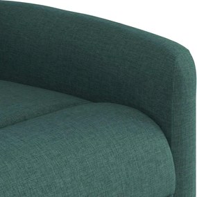 vidaXL Πολυθρόνα Ανακλινόμενη Σκούρο Πράσινο Υφασμάτινη