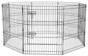 VEVOR Dog Playpen 8 Panels Foldable Metal Dog Exercise Pen with Bottom Pad 30&quot;H