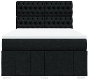 ΚΡΕΒΑΤΙ BOXSPRING ΜΕ ΣΤΡΩΜΑ ΜΑΥΡΟ 160X200 ΕΚ. ΥΦΑΣΜΑΤΙΝΟ 3291728