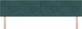 vidaXL Κεφαλάρι Σκούρο Πράσινο 200 cm Βελούδο