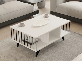 Τραπεζάκι Σαλονιού Λευκό CEPOFO 90x60x40