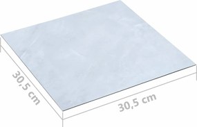 vidaXL Πλάκες Δαπέδου 55 pcs Λευκός 5,11 τ.μ. PVC