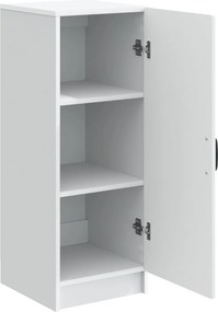 vidaXL Πλαϊνό γραφείο Λευκό 33 x 34,5 x 87 εκ. Επεξεργασμένο Ξύλο