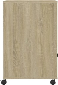 vidaXL Βάση Εκτυπωτή με Ρόδες Sonoma Δρυς 60x48x74 εκ.
