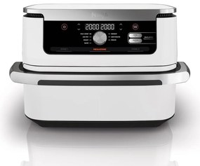 Διπλή φριτέζα με ζεστό αέρα Ninja AF500EUWH, 10,4 l, 7 προγράμματα, Χρονοδιακόπτης, Ανεξάρτητες ζώνες, Λευκό