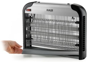 Λαμπτήρας εντόμων Muhler MIK-60 1003953, 30W, 60 m2, Ασφαλής για ανθρώπους και ζώα, Αφαιρούμενος δίσκος, Μαύρο/γκρι