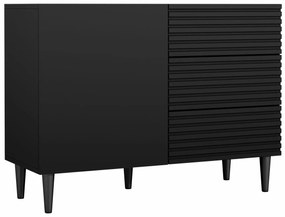 Σιφονιέρα Comfivo H100, Μαύρο, Με συρτάρια και ντουλάπια, 76x104x40cm, 32 kg | Epipla1.gr