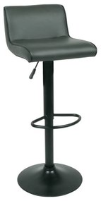 Σκαμπό Bar Nero ΕΜ405,2 Pu Γκρι/Βαφή Μαύρη 38x38x81/101cm Σετ 2τμχ Metal, Technoderma