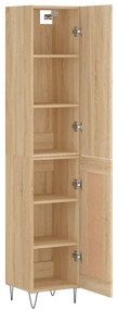 vidaXL Μπουφές Sonoma δρυς 34,5 x 34 x 180 εκ. από Επεξεργασμένο Ξύλο
