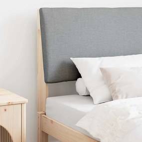 vidaXL Ταπετσαρισμένο κεφαλάρι Ανοιχτό γκρι 100 cm