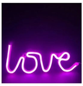 Φωτιστικό Επιτραπέζιο-Επιτοίχιο LOVE 118 NEON LED Μπαταρίας ACA X041187322 Ροζ