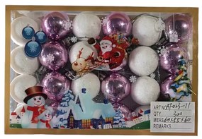 Σετ Χριστουγεννιάτικες μπάλες - 3cm - 24pcs - 023117