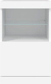 vidaXL Μπουφές με Φώτα LED Λευκός 41 x 37 x 67 εκ.