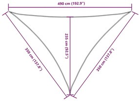 Πανί Σκίασης Τρίγωνο Μαύρο 3,5 x 3,5 x 4,9 μ. από Ύφασμα Oxford - Μαύρο