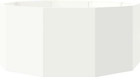 vidaXL Γλάστρα Λευκό 120 x 120 x 50 εκ Ατσάλι