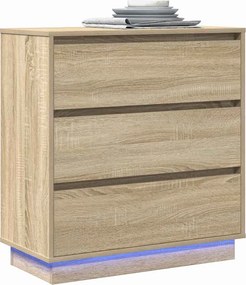 vidaXL Κομοδίνο Δρύς Sonoma 71 x 34,5 x 75 εκ. Επεξεργασμένο ξύλο