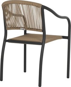 ΠΟΛΥΘΡΟΝΑ ΑΛΟΥΜΙΝΙΟΥ HM5856.02 ΑΝΘΡΑΚΙ ΜΕ ΣΧΟΙΝΙ PE WICKER 57x63x80 εκ.