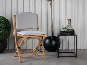 Καρέκλα εξωτερικού χώρου Dallas D101, 93x54x63cm, 15 kg, Ανοιχτό χρώμα ξύλου, Ξύλο, Ξύλο: Μπαμπού, Μαξιλάρι καθίσματος: Ναι | Epipla1.gr