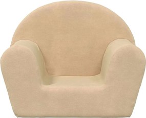 vidaXL Παιδικός καναπές Cream Soft Plush