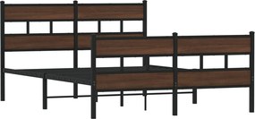 vidaXL Σκελετός Κρεβατιού Χωρίς Στρώμα με Κεφαλάρι και Ποδαρικό