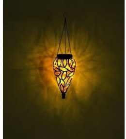Ηλιακό Κρεμαστό Φωτιστικό 15xLED 0,06W Σταγόνα IP44 50cm Globo Lighting-36131A-Μαύρο-Χρυσό 36131A