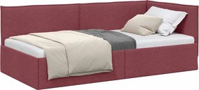 vidaXL Κρεβάτι Γωνίας Κόκκινο 100 x 200 cm ύφασμα