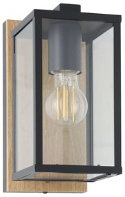 Φωτιστικό Επίτοιχο Eglo 900289 BUDRONE Καφέ (Brown)|Μαύρο Ματ (Black Mat)