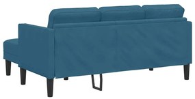 vidaXL Γωνιακός Καναπές Μπλε 173x131x67 εκ. Βελούδο