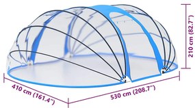 vidaXL Προστατευτικό Κάλυμμα Πισίνας Οβάλ 530x410x210 εκ.
