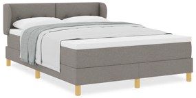 vidaXL κρεβάτι Box Spring με στρώμα  - Ταμπά, 140x190 εκ., Υφασμα