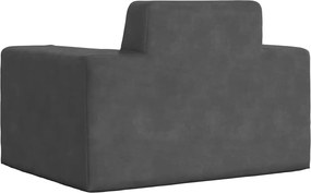 vidaXL Καναπές Παιδικός Ανθρακί από Μαλακό Βελουτέ Ύφασμα