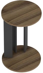 Τραπεζάκι Βοηθητικό Ema 506MNR1227 34x34x64cm Walnut-Anthracite