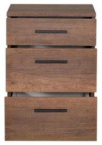 Κομοδίνο - συρταριέρα Trendline Megapap χρώμα καρυδί 40x39x57εκ.