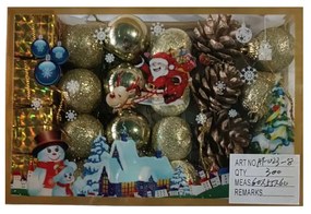 Σετ Χριστουγεννιάτικα στολίδια - 3cm - 24pcs - 402387-402387