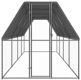 vidaXL Κοτέτσι - Κλουβί Εξωτ. Χώρου 2x8x2 μ. από Γαλβανισμένο Χάλυβα