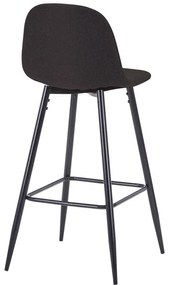 Σκαμπό μπαρ μεσαίου ύψους Bella ανθρακί ύφασμα-πόδι μαύρο μέταλλο 41x47x93εκ 4αδα 41x47x93 εκ.
