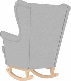 vidaXL Κουνιστή καρέκλα Cloud Grey 74x90x102 cm Ύφασμα