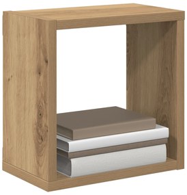 vidaXL Ράφια τοίχου Απλή βελανιδιά MDF με καπλαμά 26 x 15 x 26 εκ.